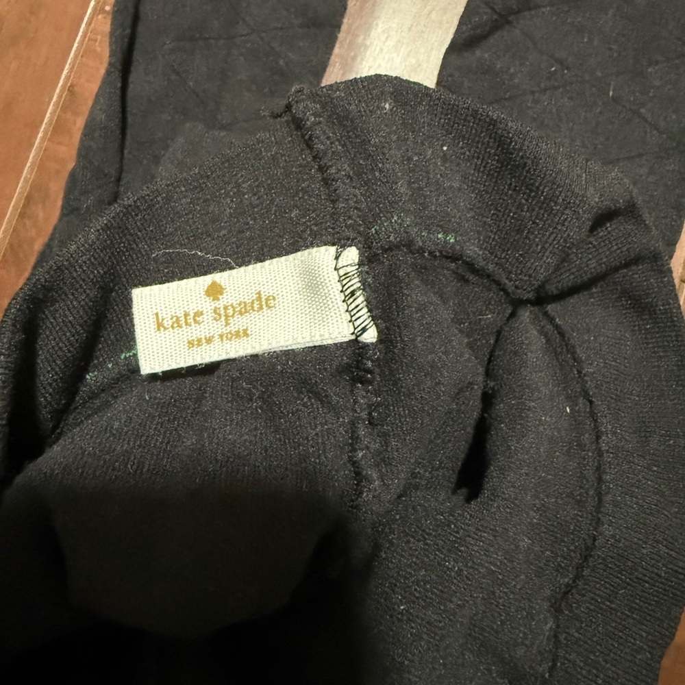 Kate Spade Elegant Black Diamond Patterned Tights - Picture 2 of 8